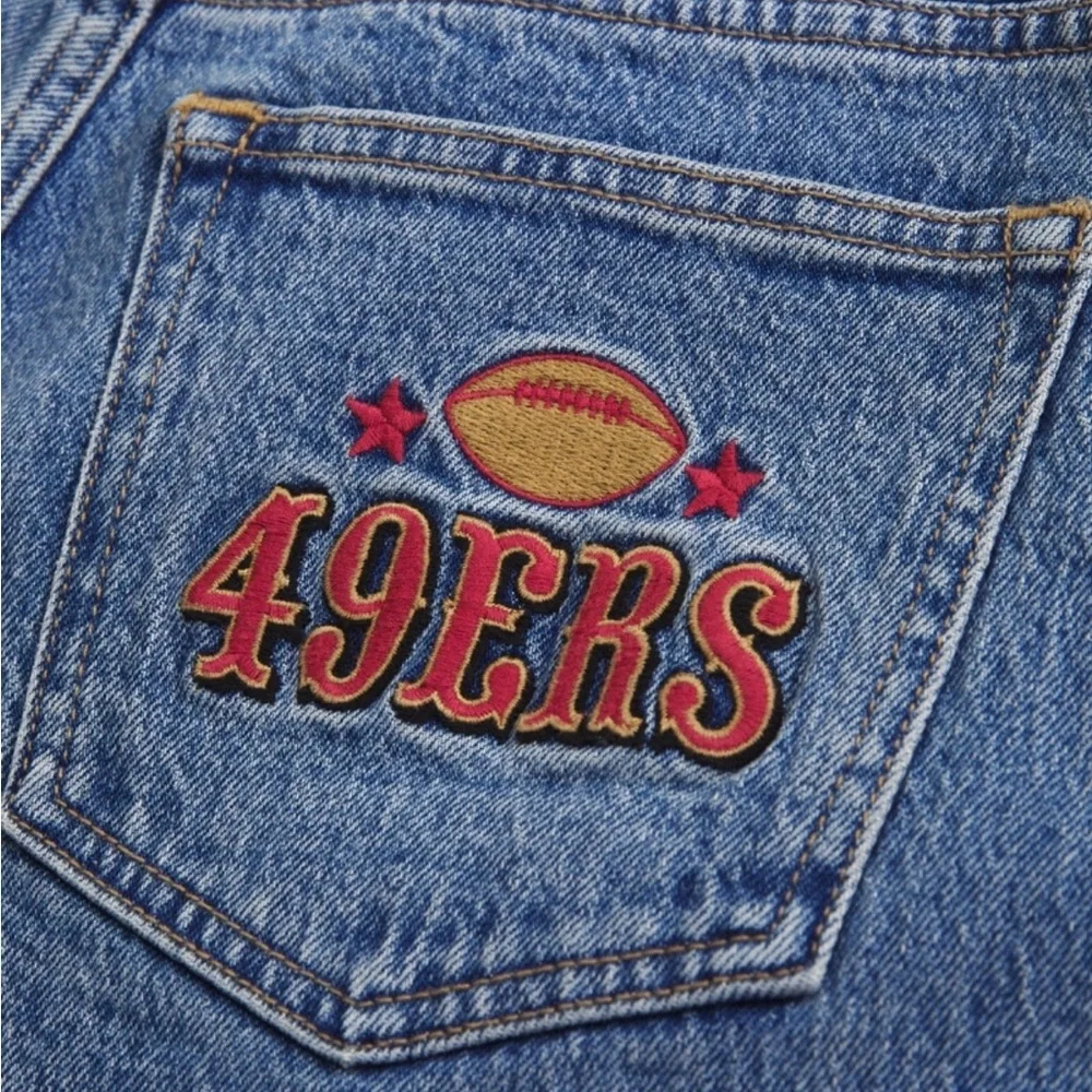 Abercrombie & Fitch Blue High Rise Jeans curve live 49er jeans - Picture 4 of 4